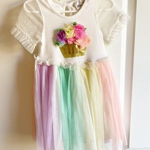 Girls 3T birthday cupcake tutu dress
